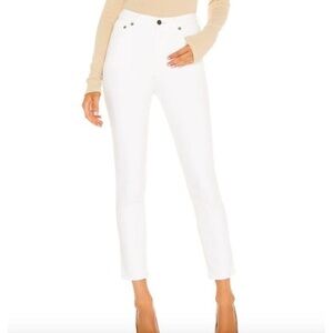 AGOLDE Mid Rise Slim Jeans in White